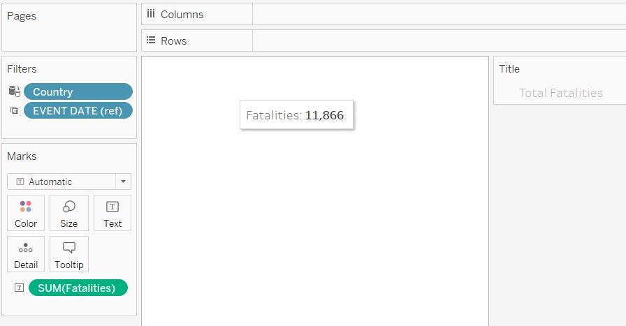 Setting for Fatalities text box