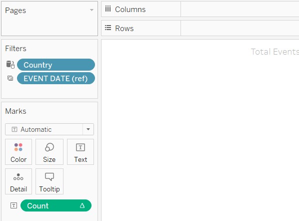 Setting for No. of events text box