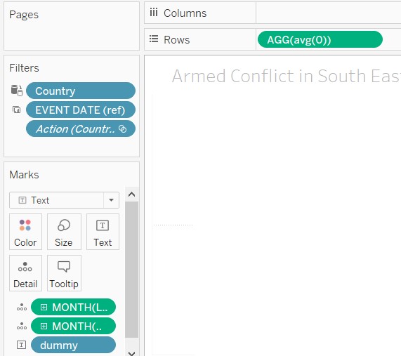 Setting of the title worksheet